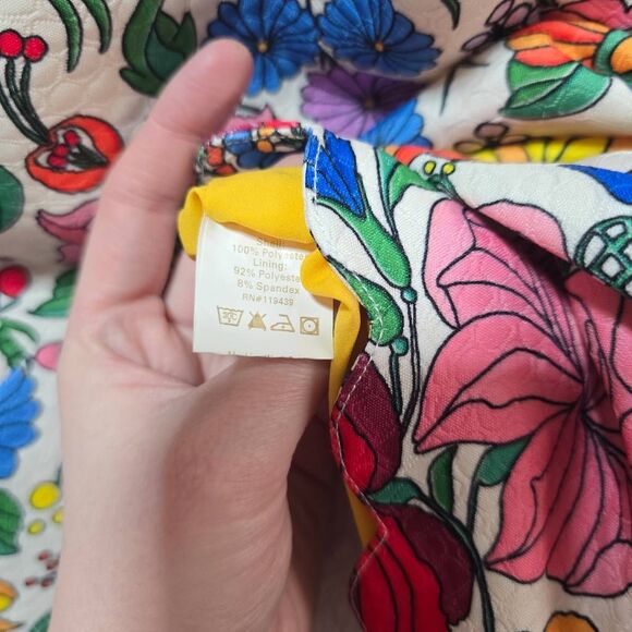 Julie Brown New York Fern Veneto Floral Print Dress size 6 Retro Housewife Pin-U - Picture 5 of 5